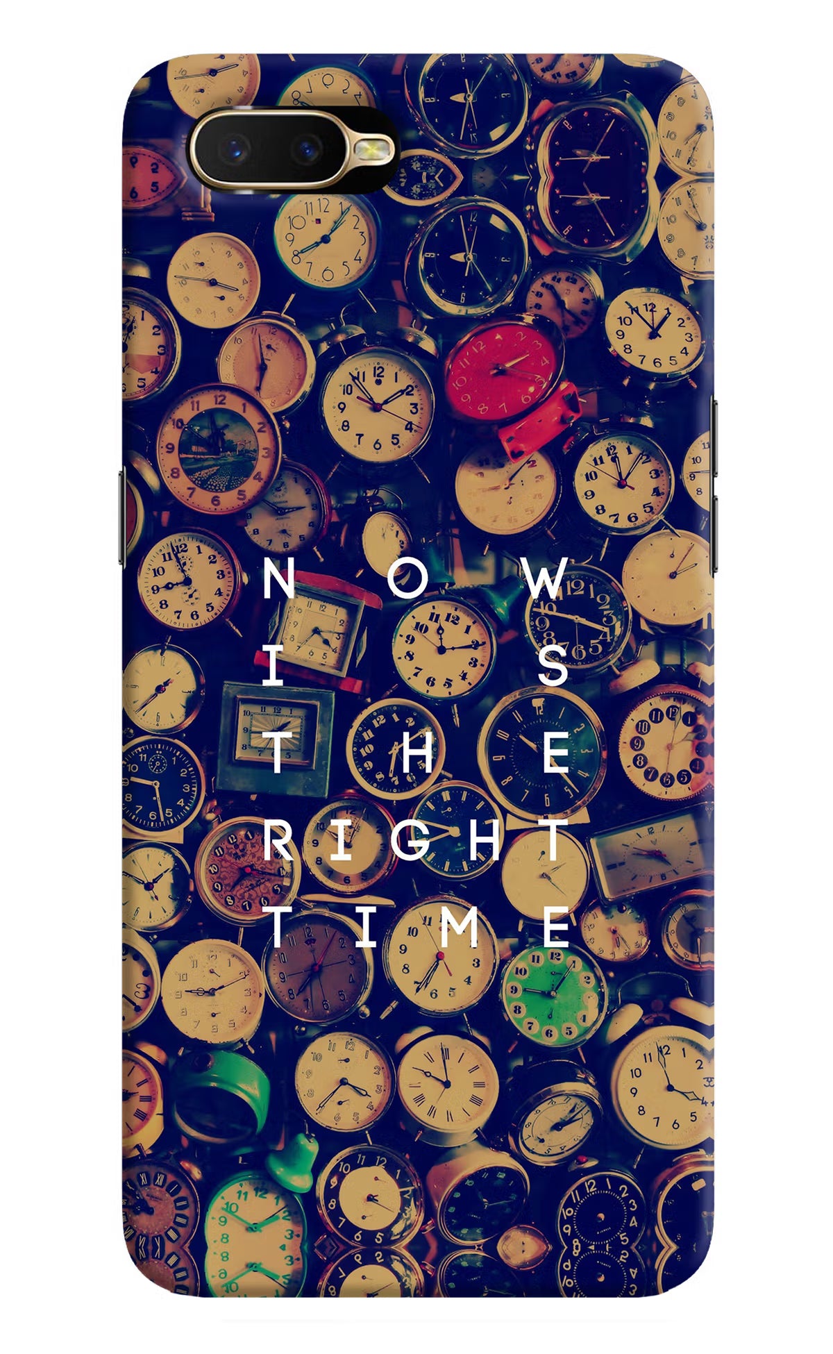 Now is the Right Time Quote Oppo K1 Hard Case Back Cover by Casekaro