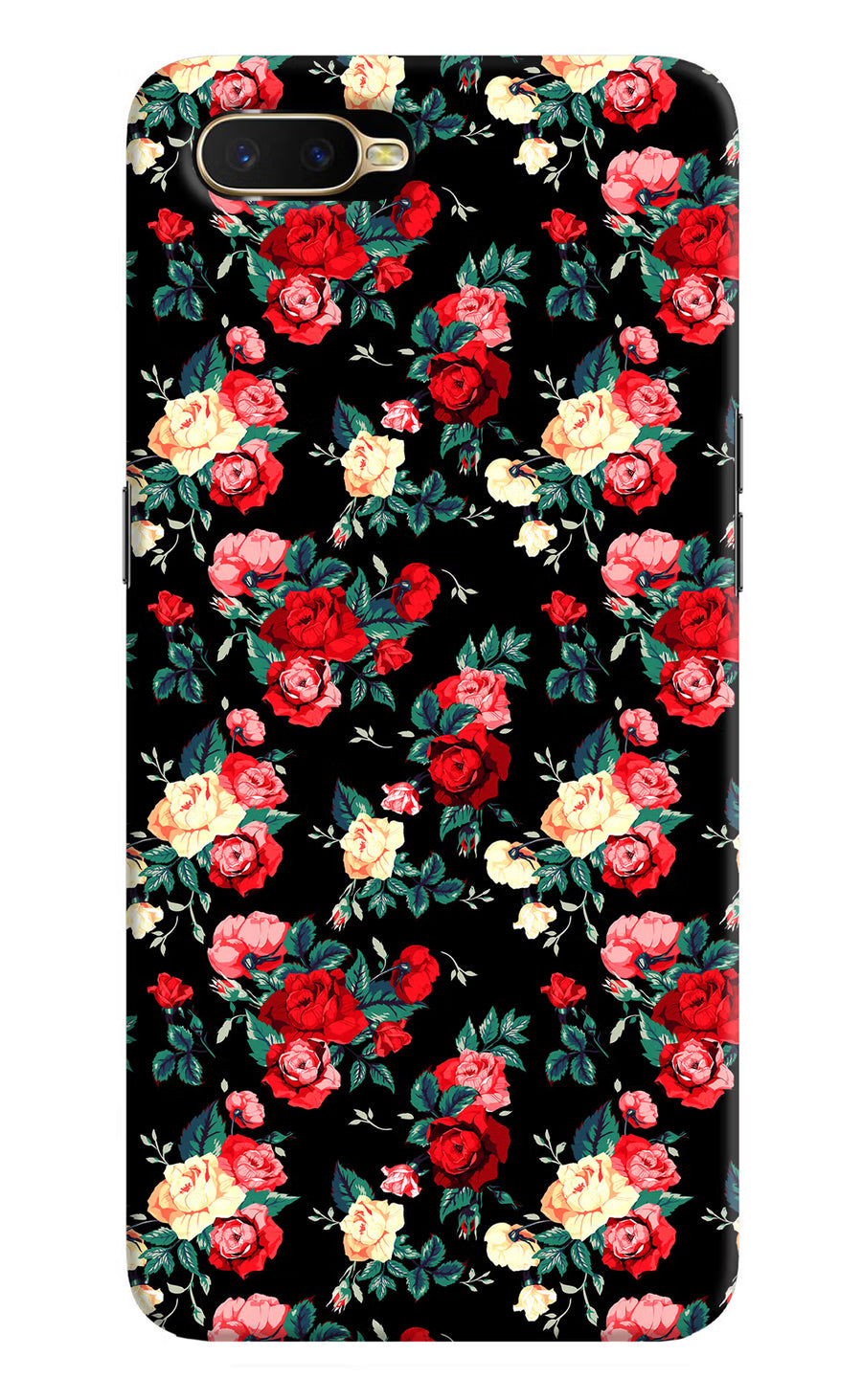 Rose Pattern Oppo K1 Back Cover, Hard case
