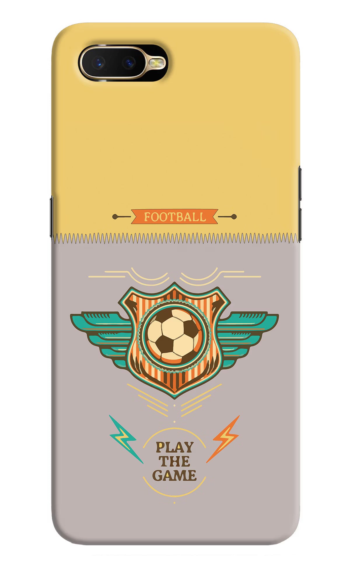 Football Oppo K1 Hard Case Back Cover by Casekaro