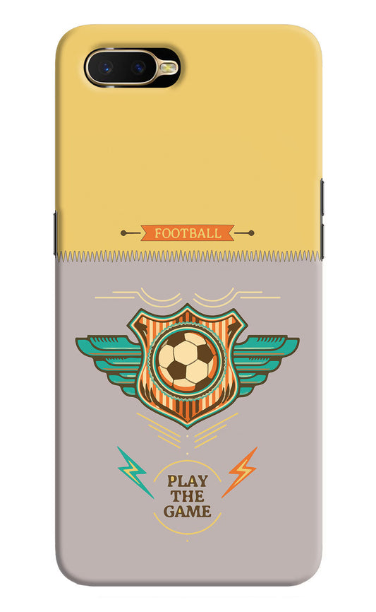 Football Oppo K1 Hard Case Back Cover by Casekaro