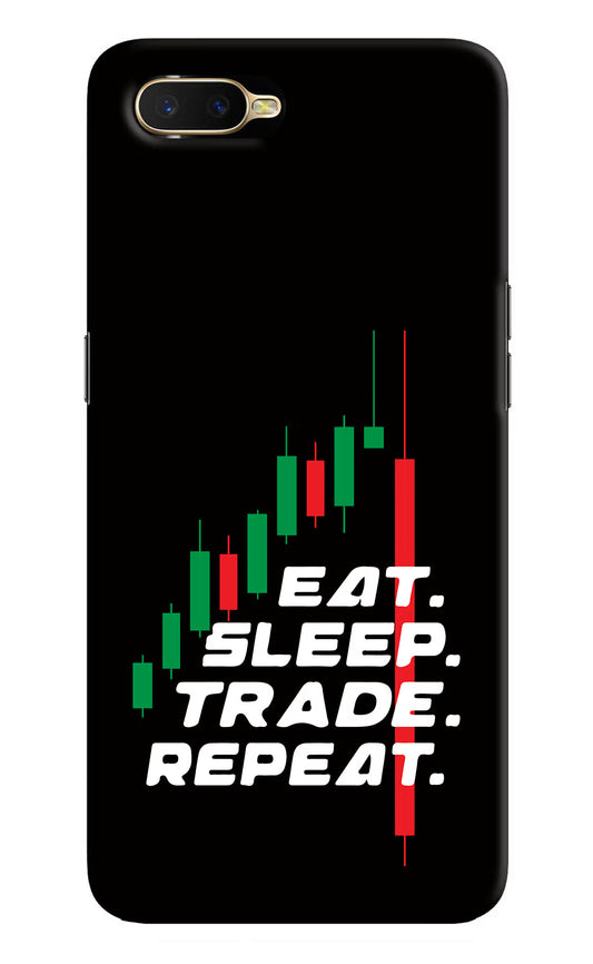 Eat Sleep Trade Repeat Oppo K1 Hard Case Back Cover by Casekaro