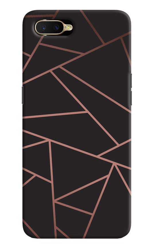 Geometric Pattern Oppo K1 Hard Case Back Cover by Casekaro