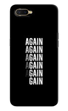 Again Again Gain Oppo K1 Hard Case Back Cover by Casekaro