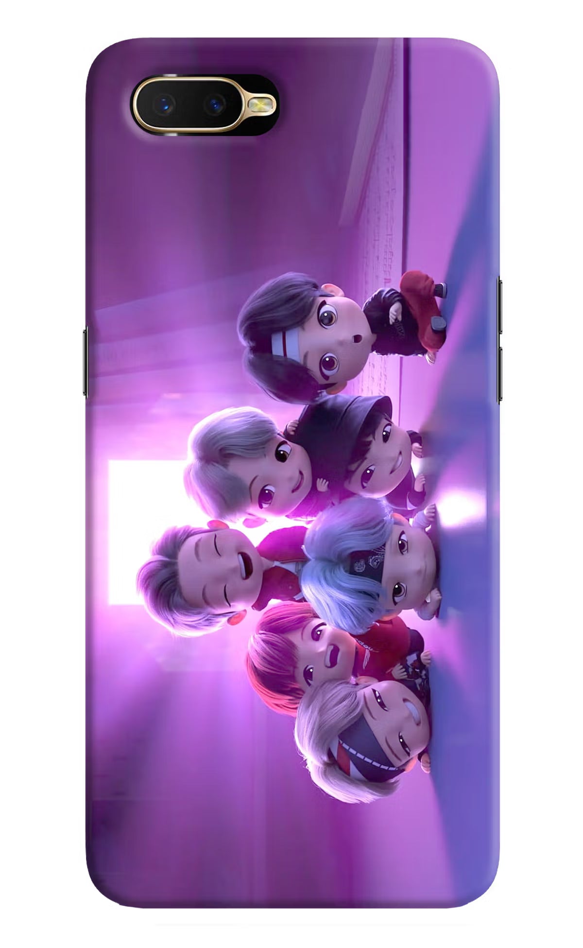 BTS Chibi Oppo K1 Hard Case Back Cover by Casekaro