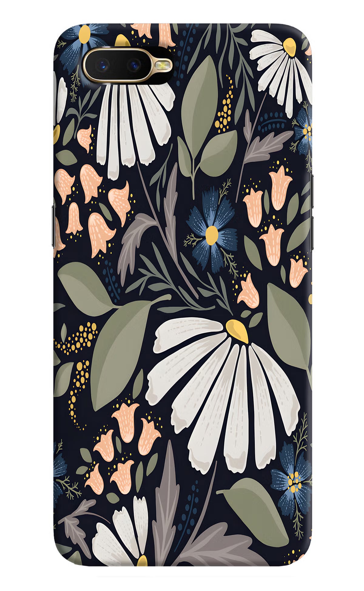 Flowers Art Oppo K1 Hard Case Back Cover by Casekaro