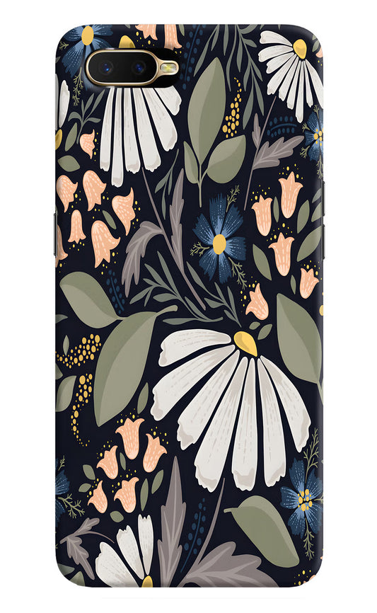 Flowers Art Oppo K1 Hard Case Back Cover by Casekaro