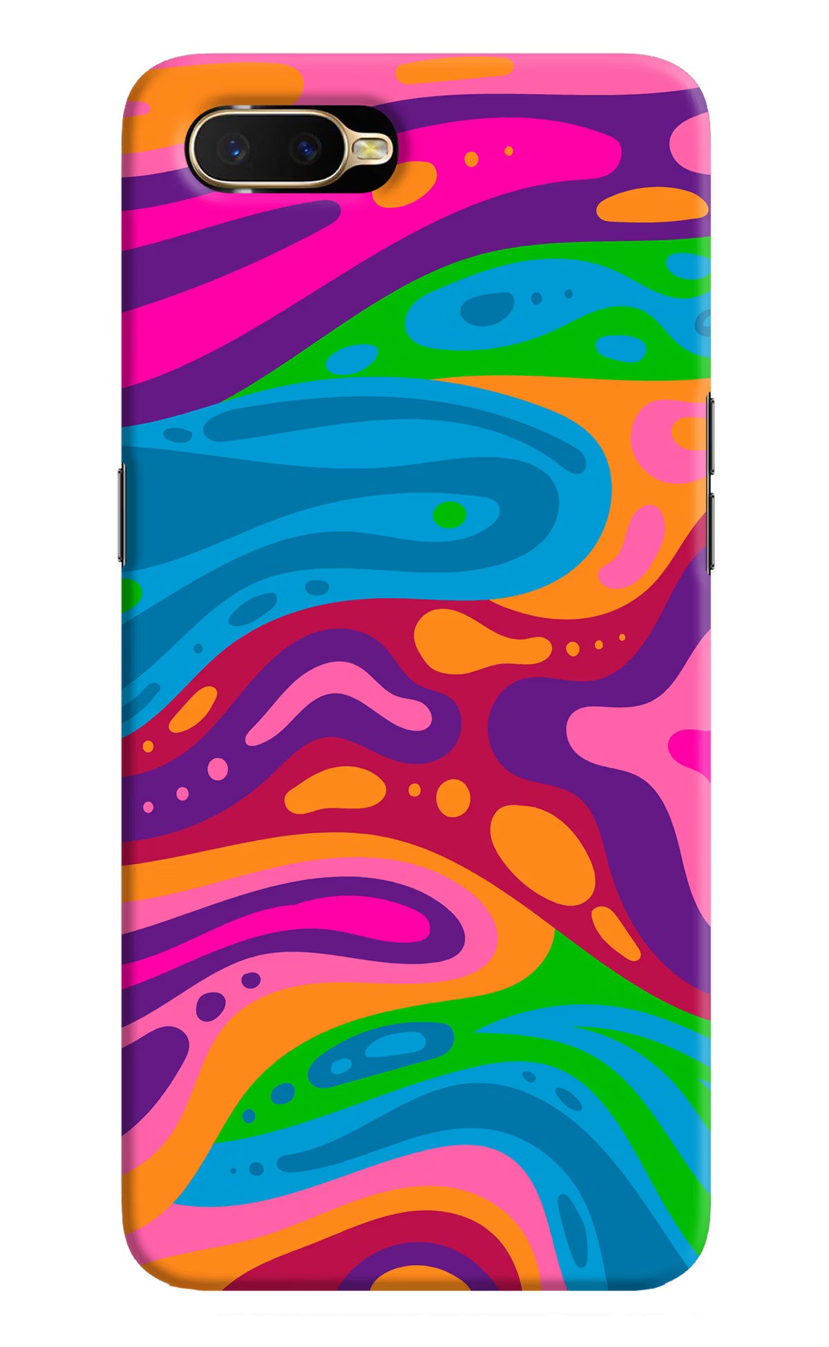 Trippy Pattern Oppo K1 Hard Case Back Cover by Casekaro