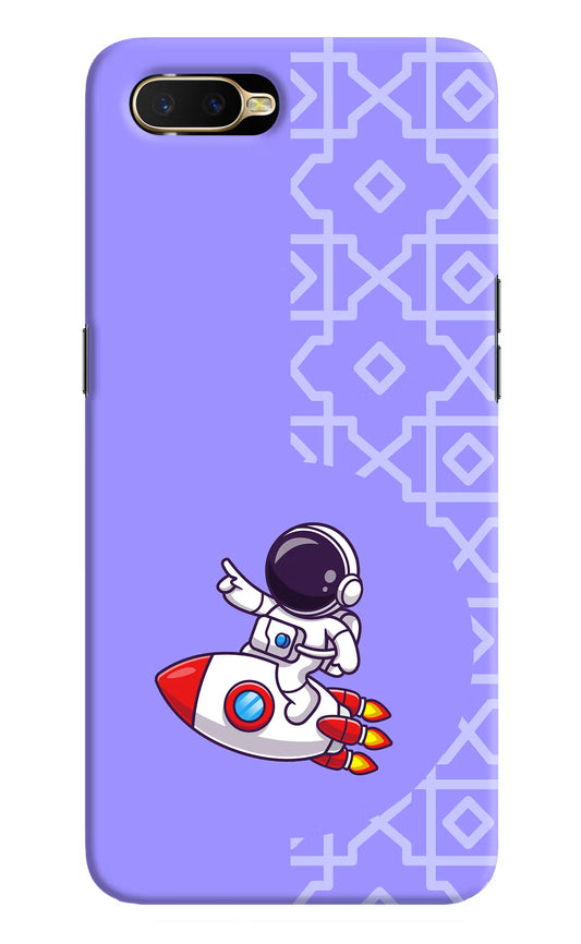 Cute Astronaut Oppo K1 Hard Case Back Cover by Casekaro
