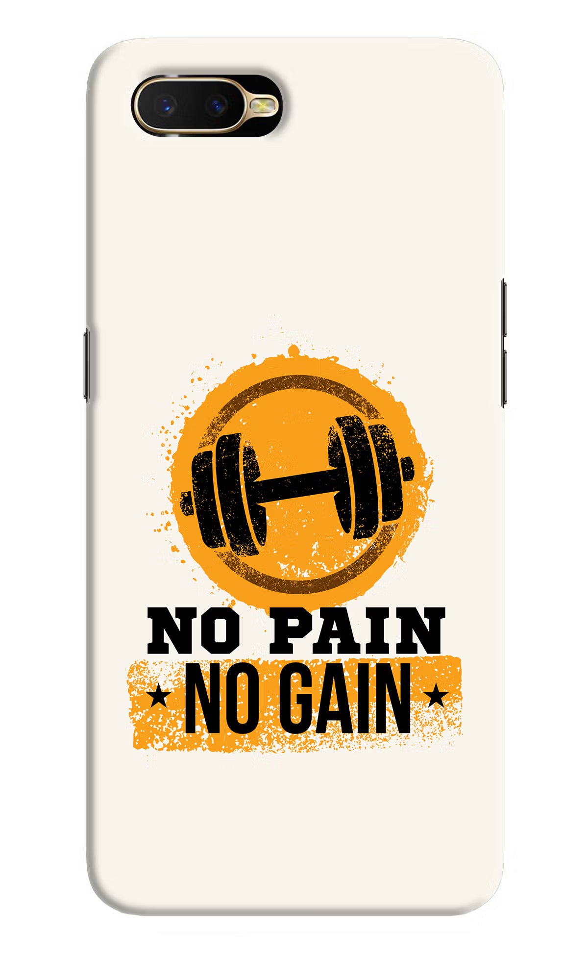 No Pain No Gain Oppo K1 Hard Case Back Cover by Casekaro