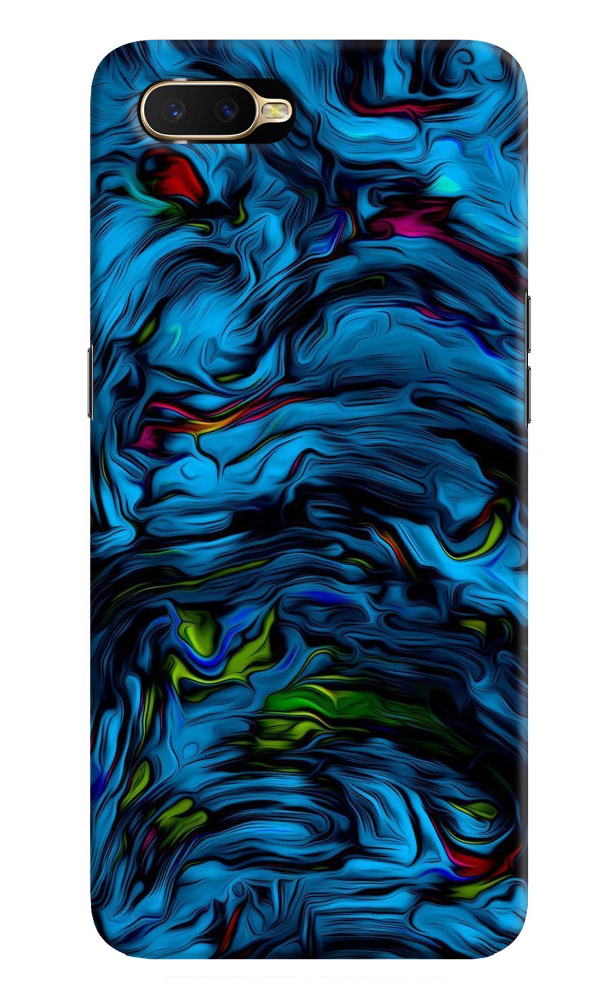 Dark Blue Abstract Oppo K1 Back Cover