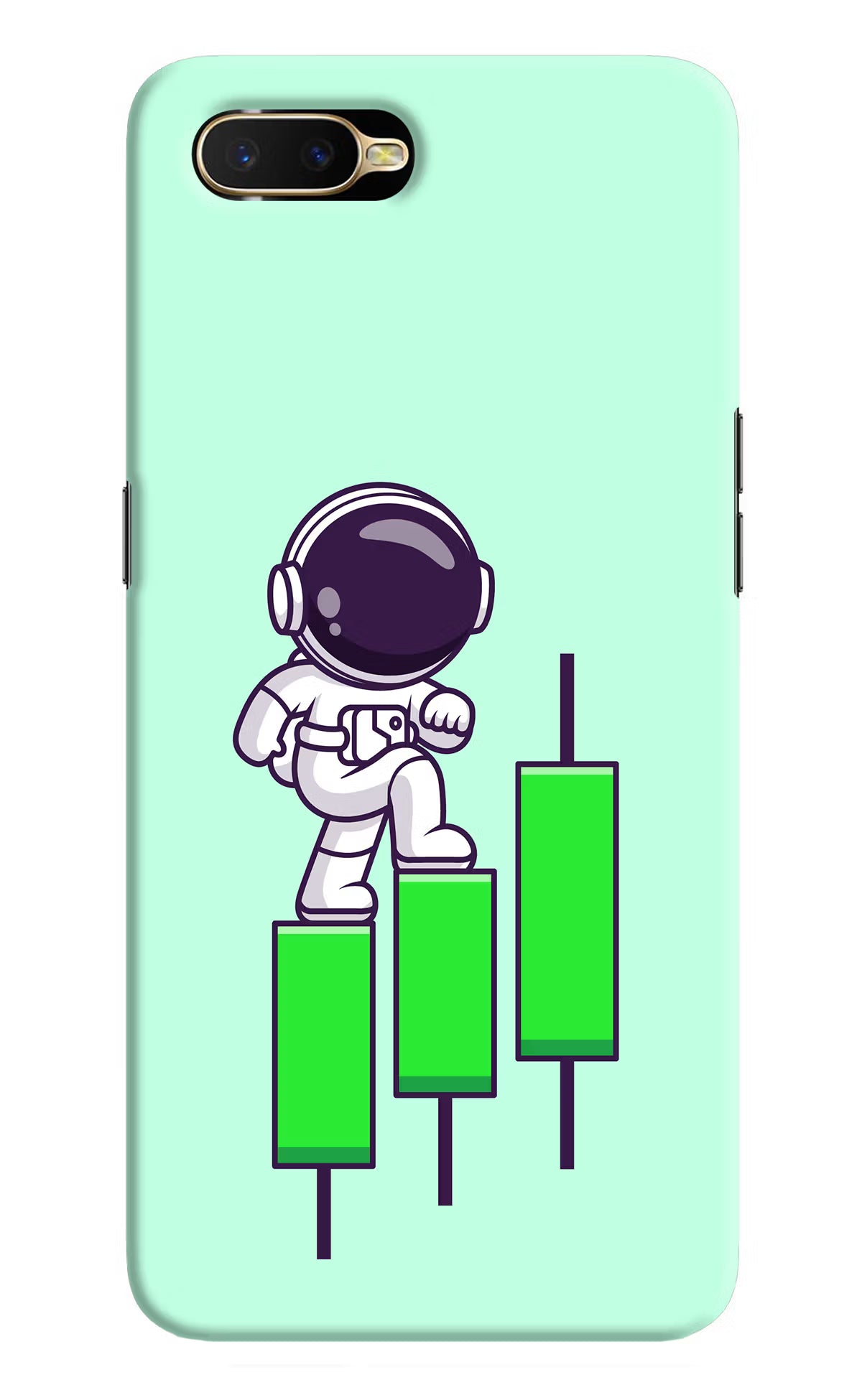 Astronaut Trader Oppo K1 Hard Case Back Cover by Casekaro