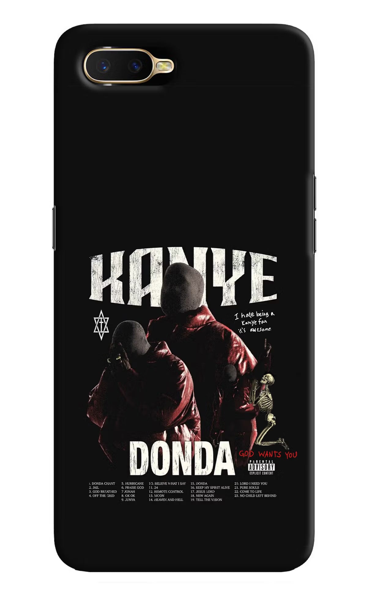 Donda Kanye West Oppo K1 Hard Case Back Cover by Casekaro