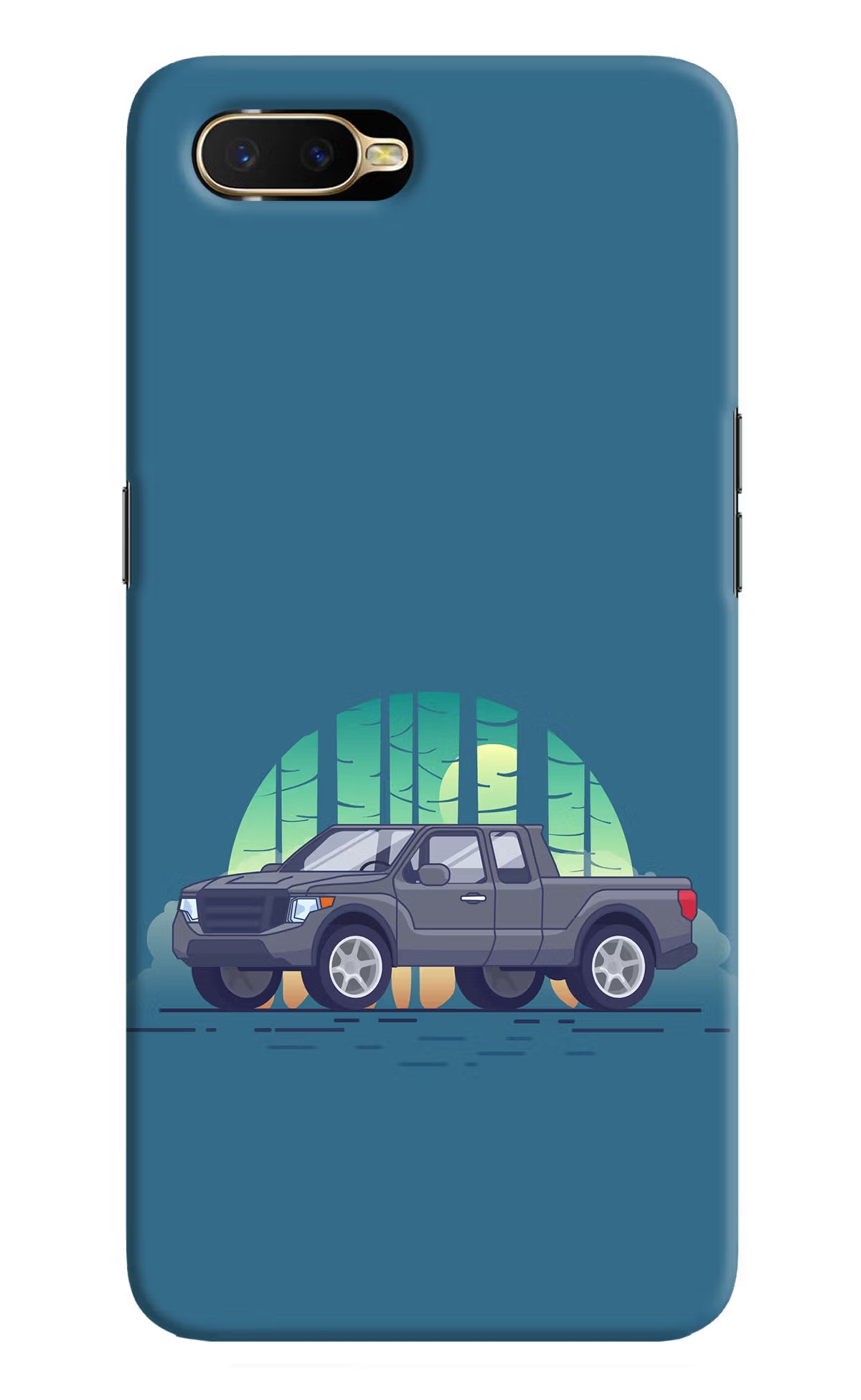 Retro Garage Vibe Oppo K1 Hard Case Back Cover by Casekaro