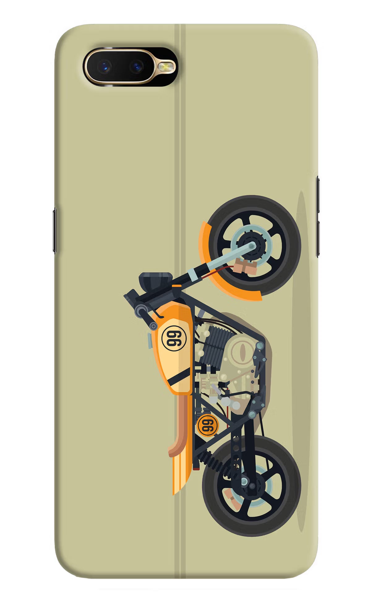 Vertical Speedster Oppo K1 Hard Case Back Cover by Casekaro