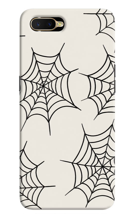 Spider Web Oppo K1 Hard Case Back Cover by Casekaro