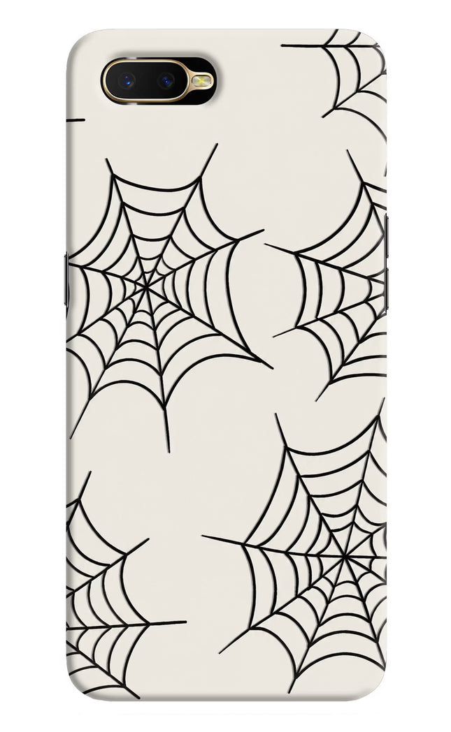 Spider Web Oppo K1 Hard Case Back Cover by Casekaro