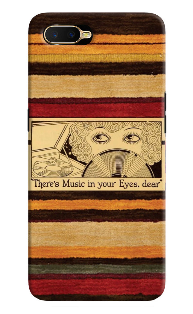 Vinyl Stripes Oppo K1 Hard Case Back Cover by Casekaro