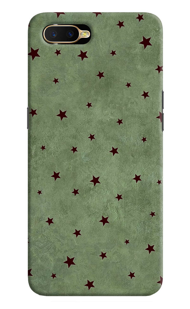 Green Stars Oppo K1 Hard Case Back Cover by Casekaro