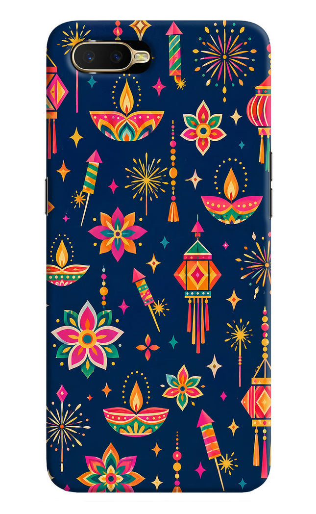 Festive Pop Oppo K1 Hard Case Back Cover by Casekaro