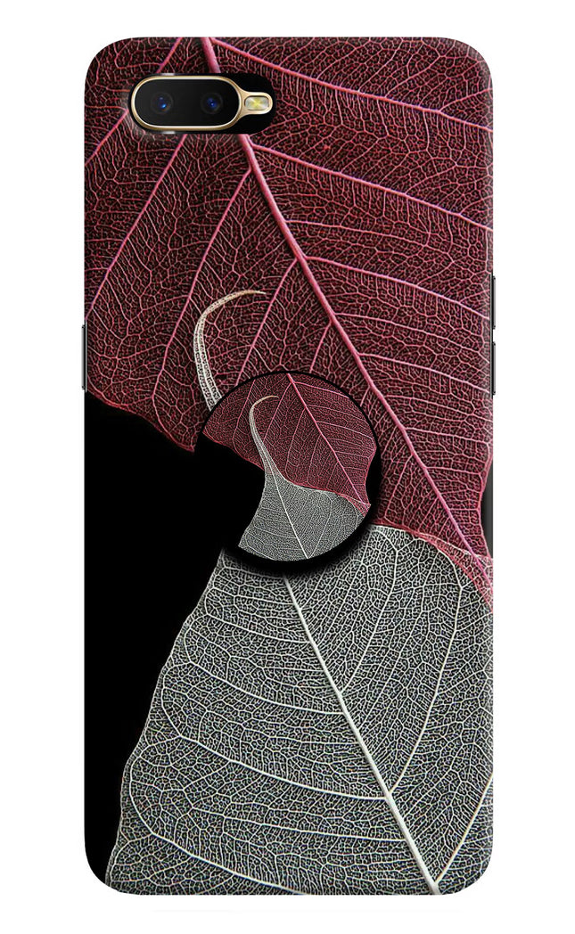 Leaf Pattern Oppo K1 Pop Case by Casekaro
