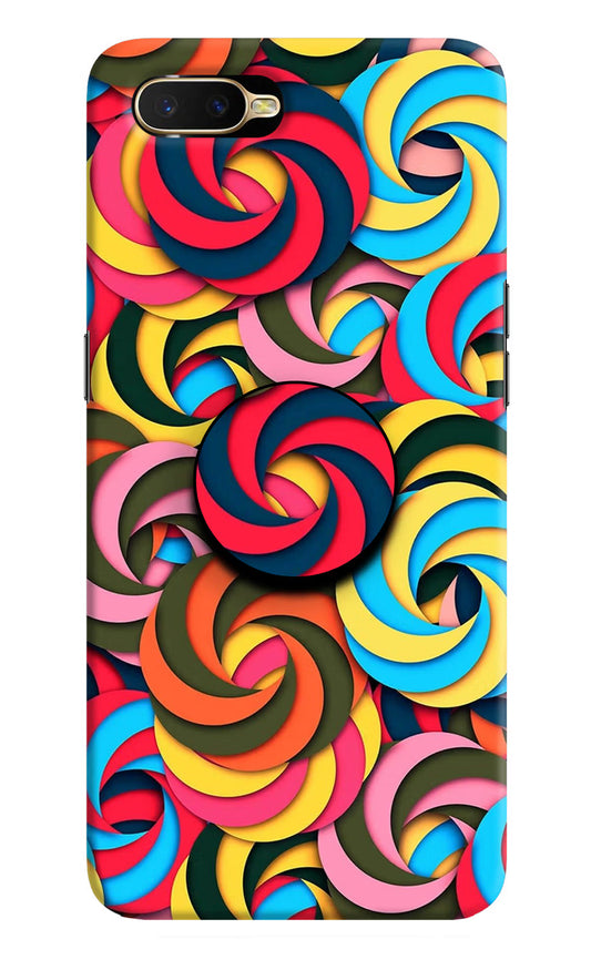 Spiral Pattern Oppo K1 Pop Case by Casekaro