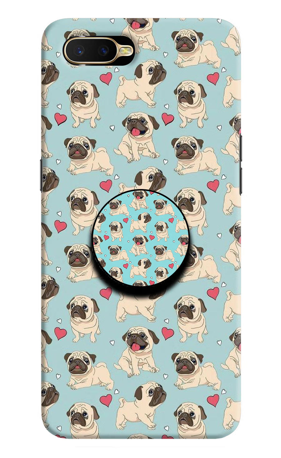 Pug Dog Oppo K1 Pop Case, Hard case