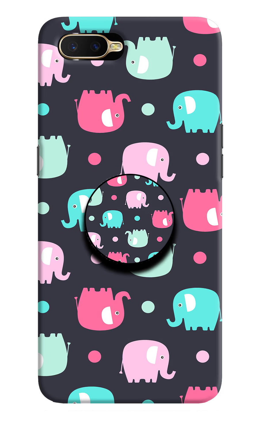 Baby Elephants Oppo K1 Pop Case, Hard case