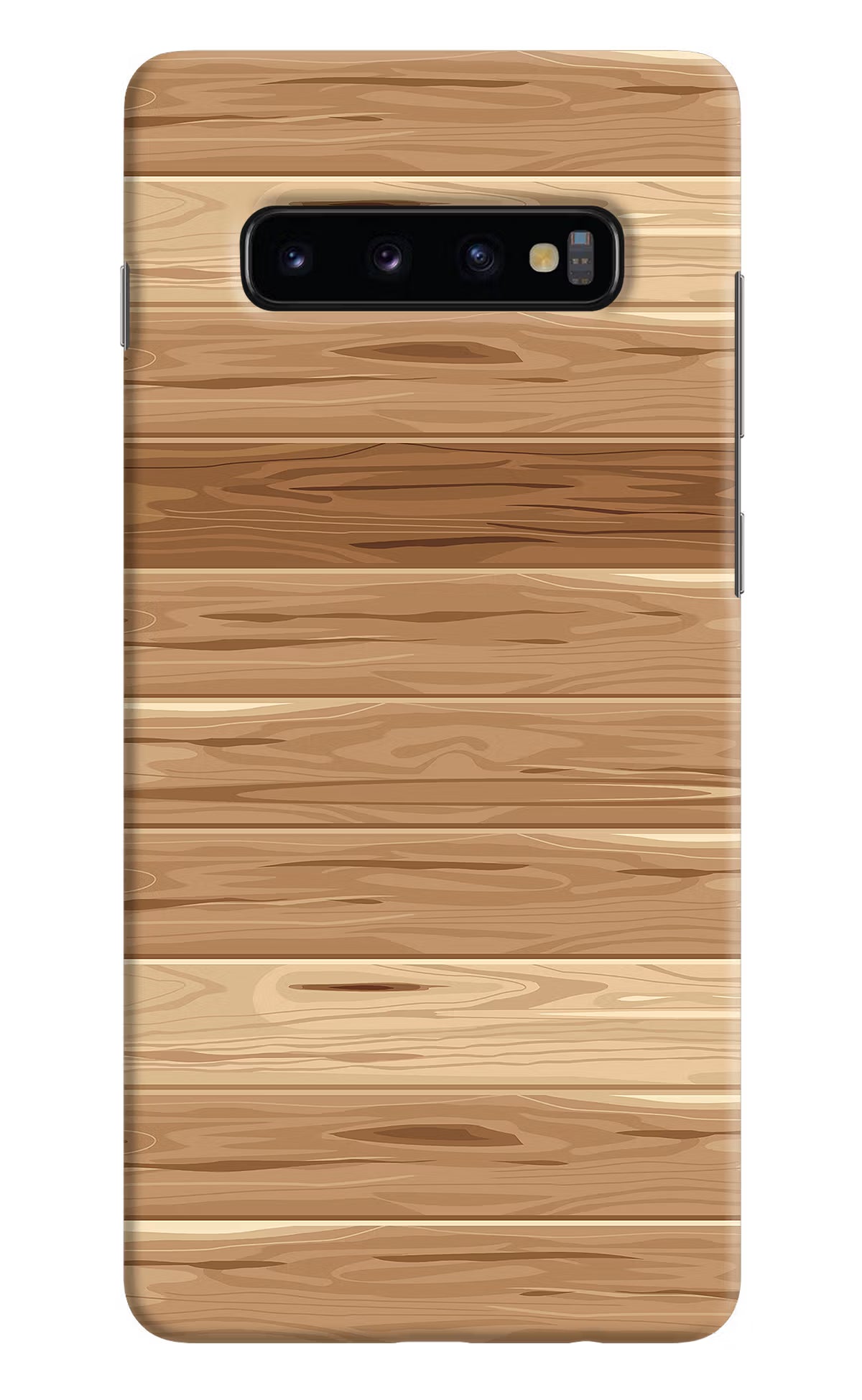 Wooden Vector Samsung S10 Plus Hard Case Back Cover by Casekaro