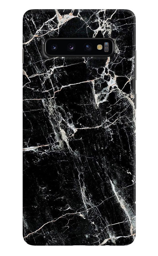 Black Marble Texture Samsung S10 Plus Hard Case Back Cover by Casekaro
