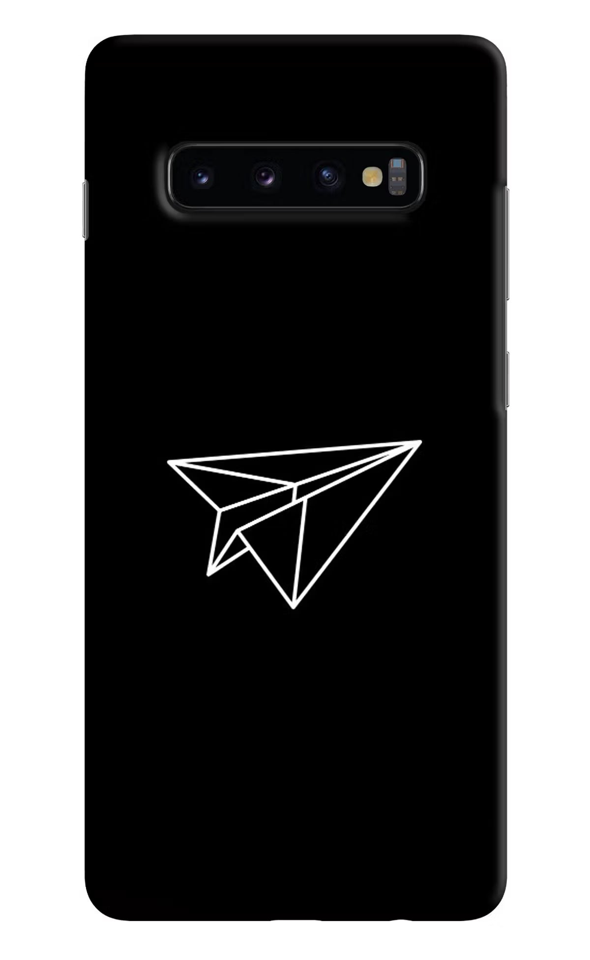 Paper Plane White Samsung S10 Plus Hard Case Back Cover by Casekaro