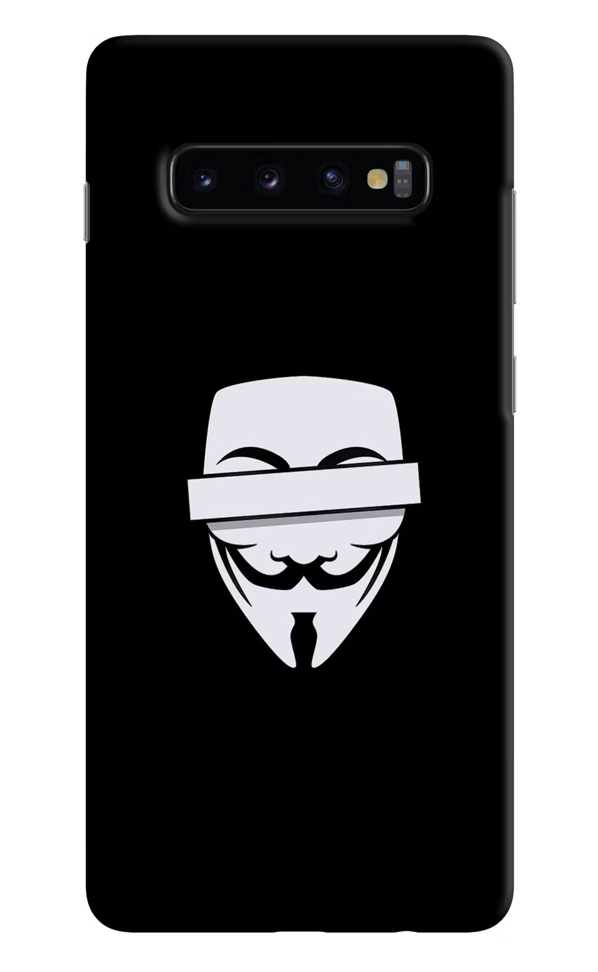 Anonymous Face Samsung S10 Plus Hard Case Back Cover by Casekaro