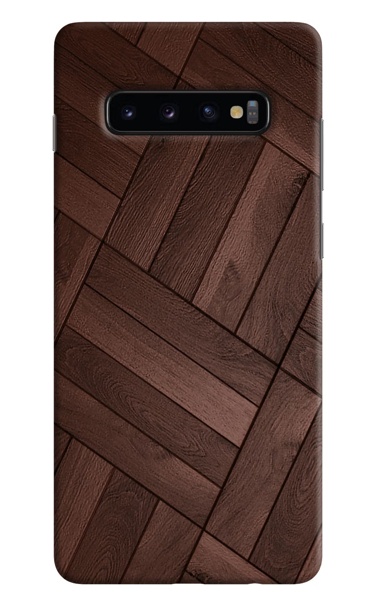 Wooden Texture Design Samsung S10 Plus Hard Case Back Cover by Casekaro