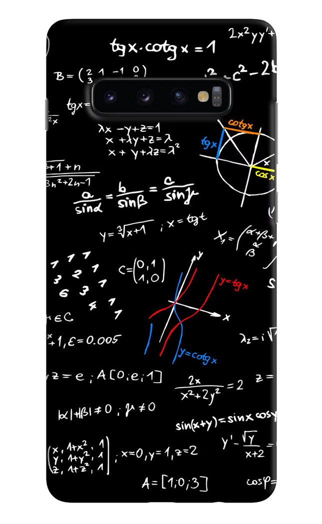 Mathematics Formula Samsung S10 Plus Hard Case Back Cover by Casekaro