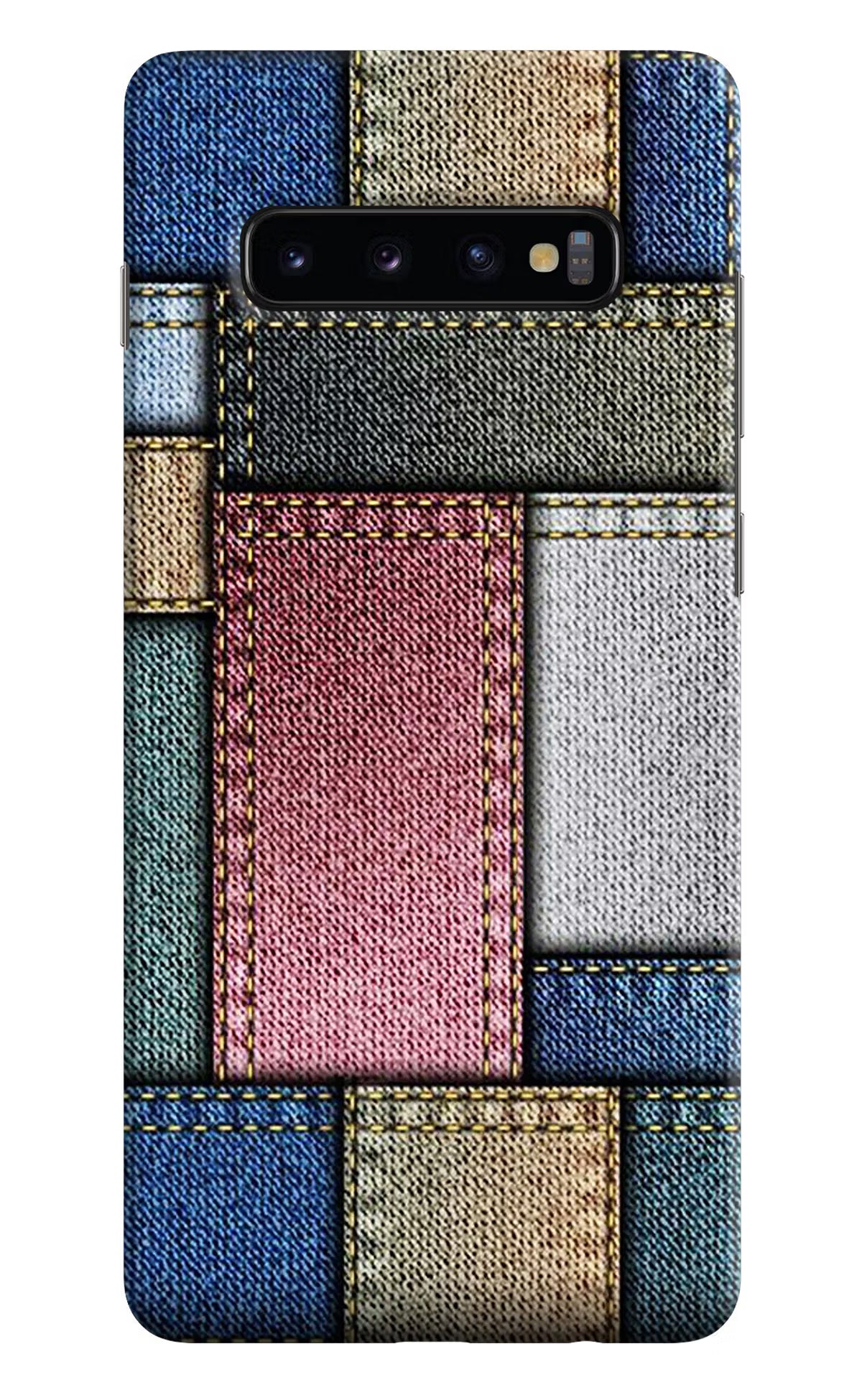 Multicolor Jeans Samsung S10 Plus Hard Case Back Cover by Casekaro