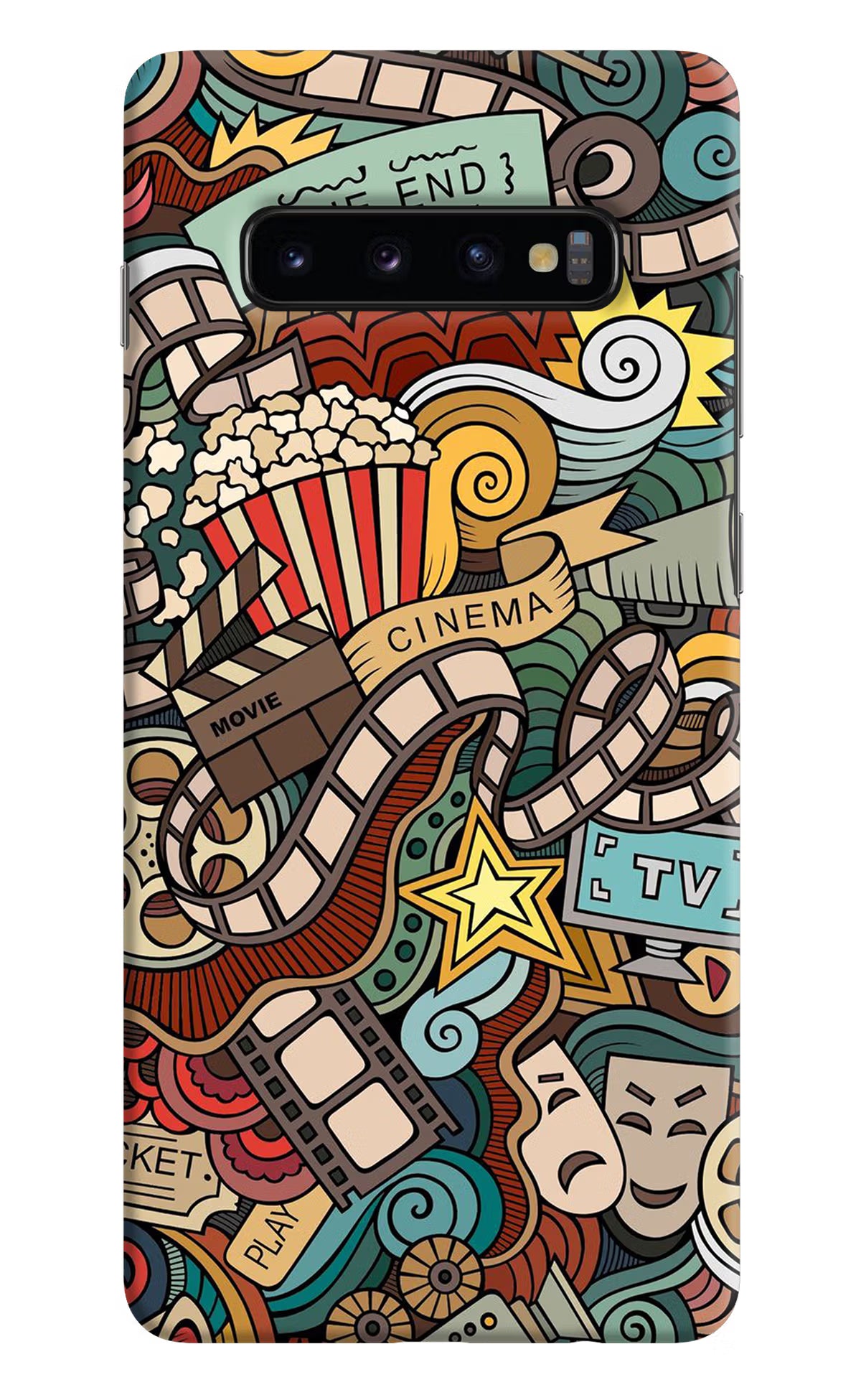 Cinema Abstract Samsung S10 Plus Hard Case Back Cover by Casekaro