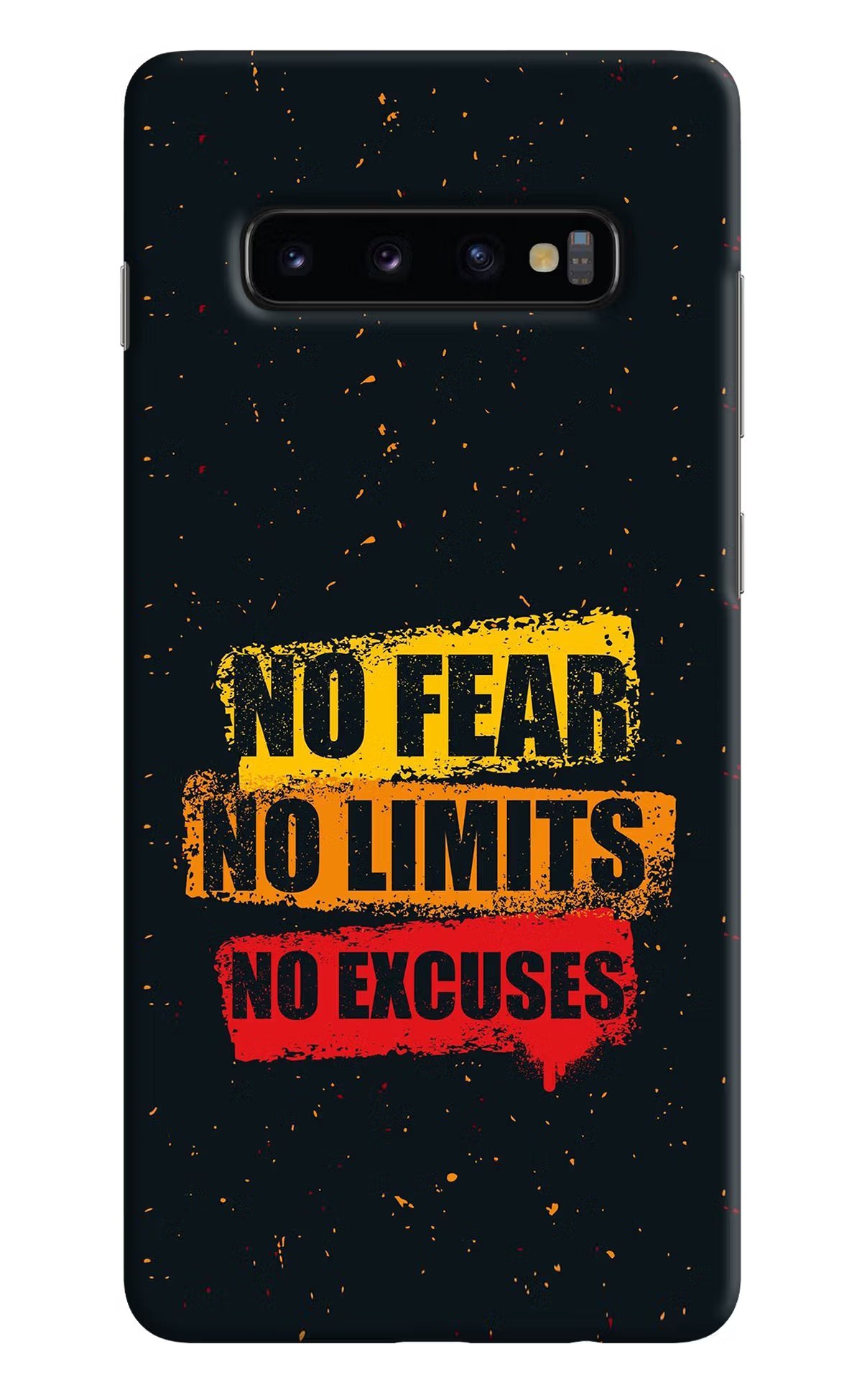 No Fear No Limits No Excuse Samsung S10 Plus Hard Case Back Cover by Casekaro