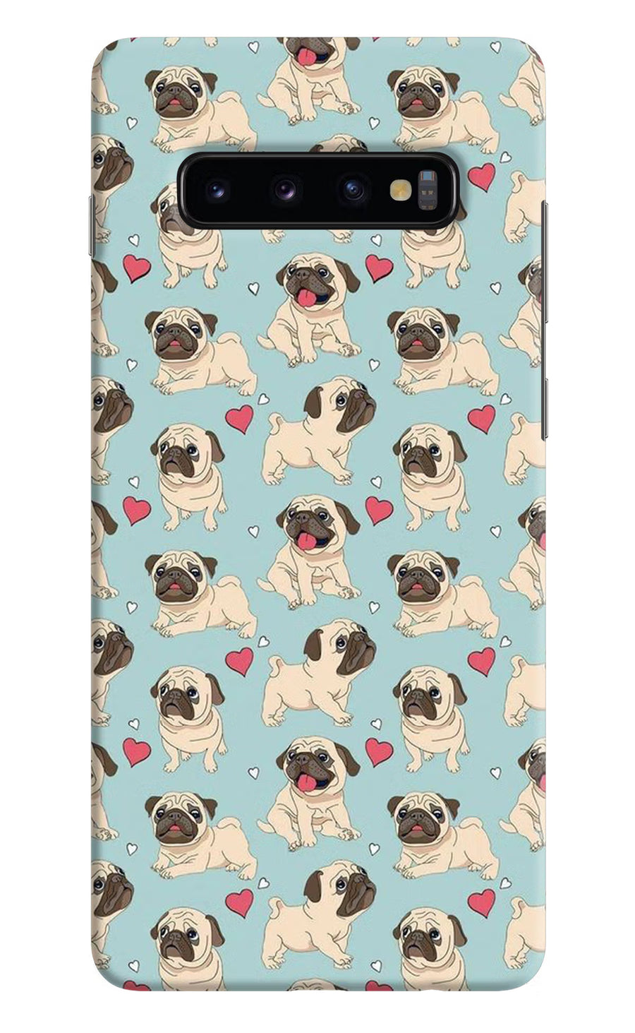 Pug Dog Samsung S10 Plus Back Cover, Hard case
