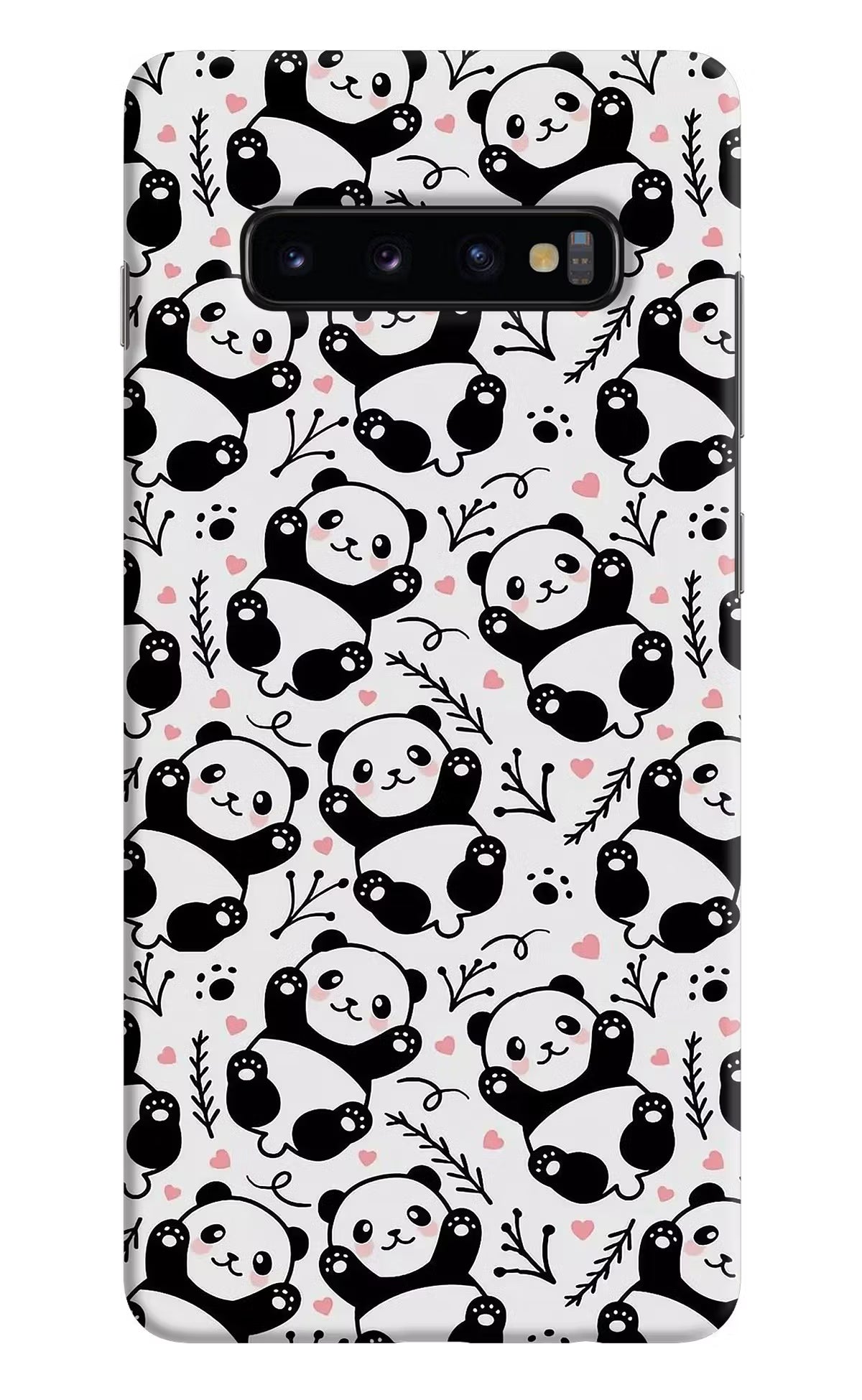 Cute Panda Samsung S10 Plus Hard Case Back Cover by Casekaro