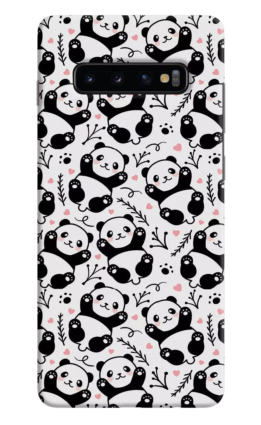 Cute Panda Samsung S10 Plus Back Cover, Hard case