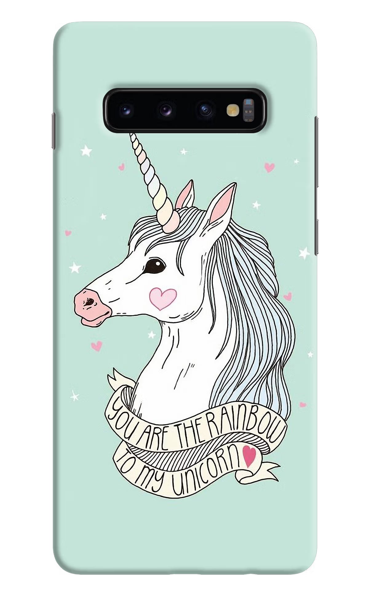 Unicorn Wallpaper Samsung S10 Plus Hard Case Back Cover by Casekaro