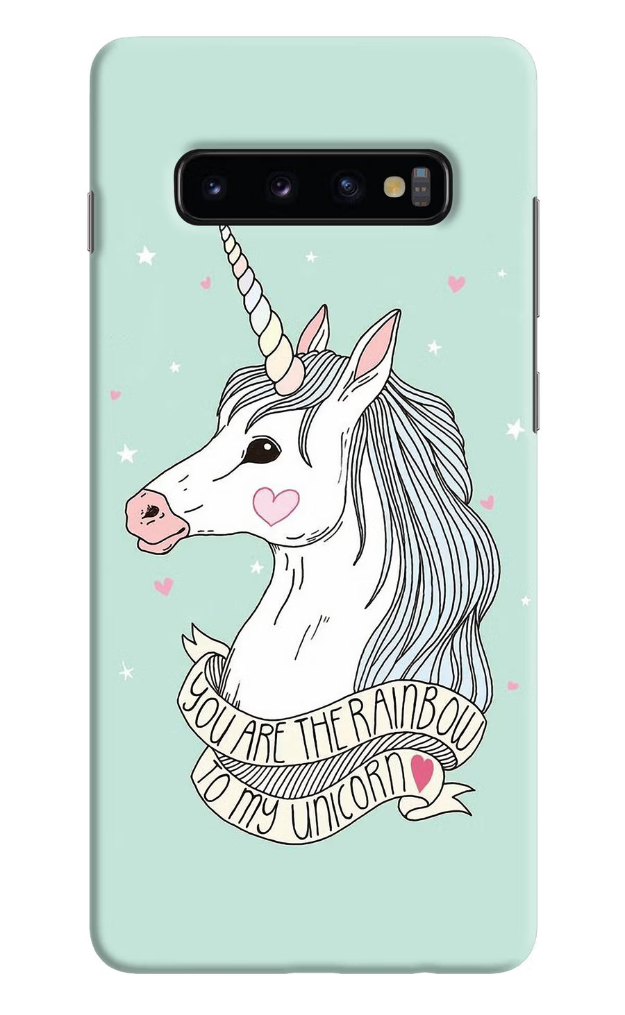Unicorn Wallpaper Samsung S10 Plus Back Cover, Hard case