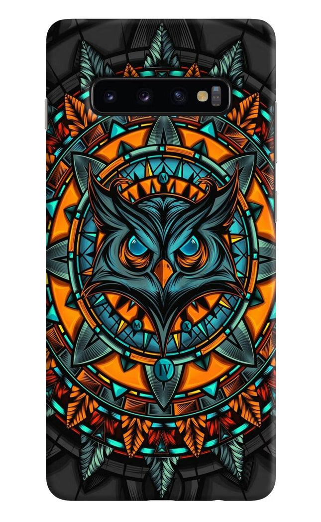 Angry Owl Art Samsung S10 Plus Hard Case Back Cover by Casekaro