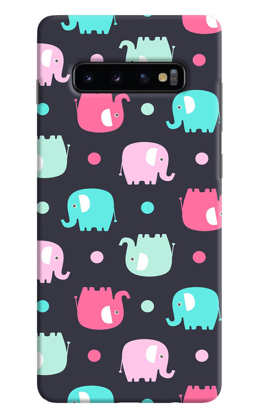 Elephants Samsung S10 Plus Back Cover, Hard case