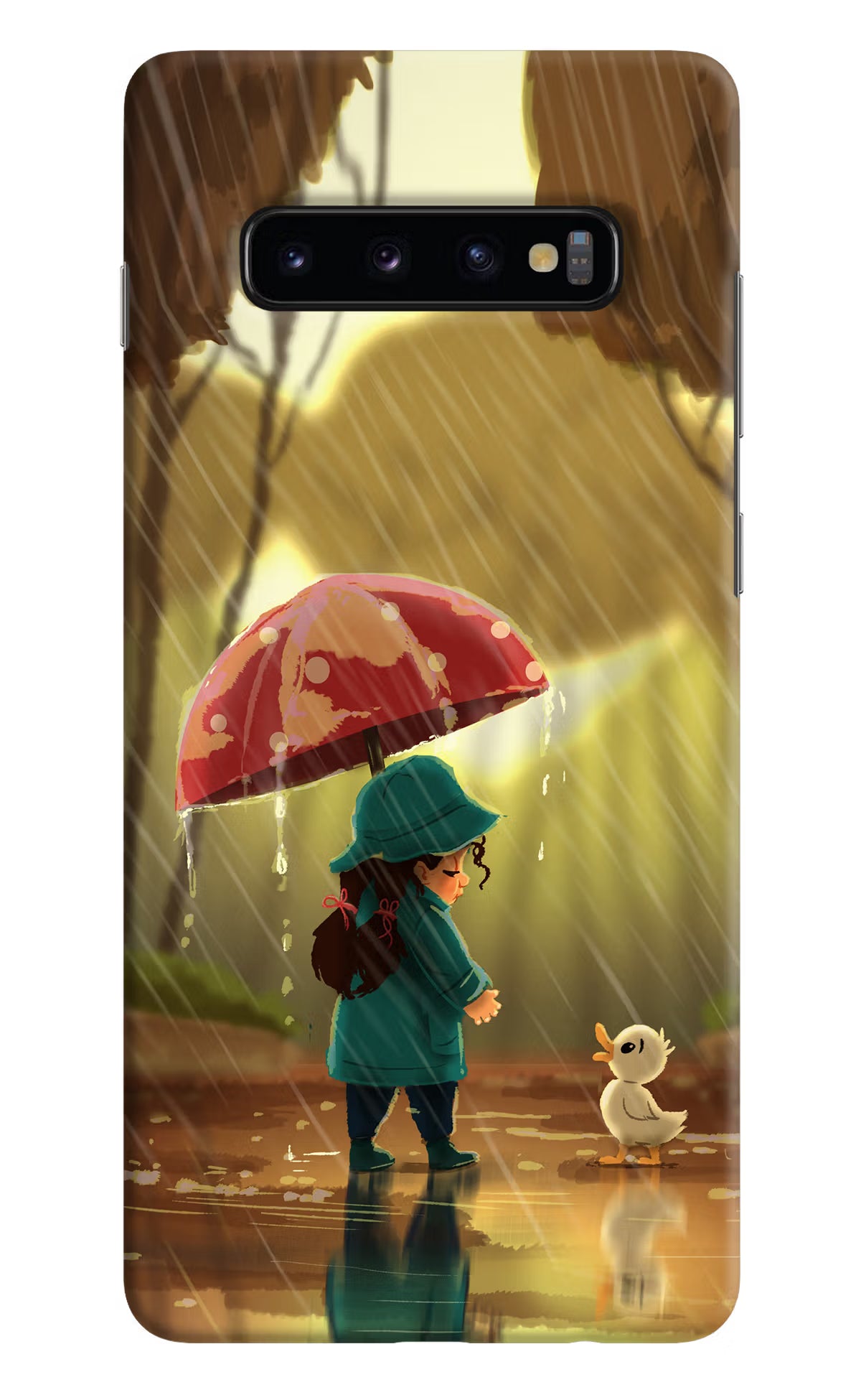 Rainy Day Samsung S10 Plus Hard Case Back Cover by Casekaro