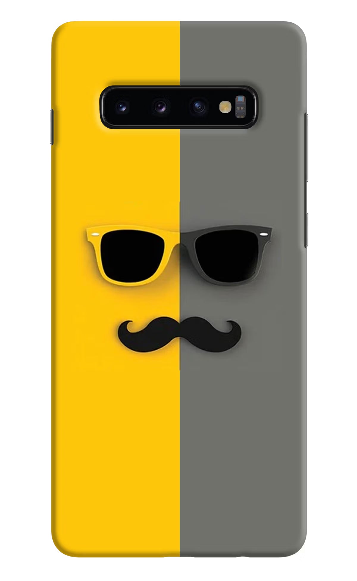 Sunglasses with Mustache Samsung S10 Plus Hard Case Back Cover by Casekaro