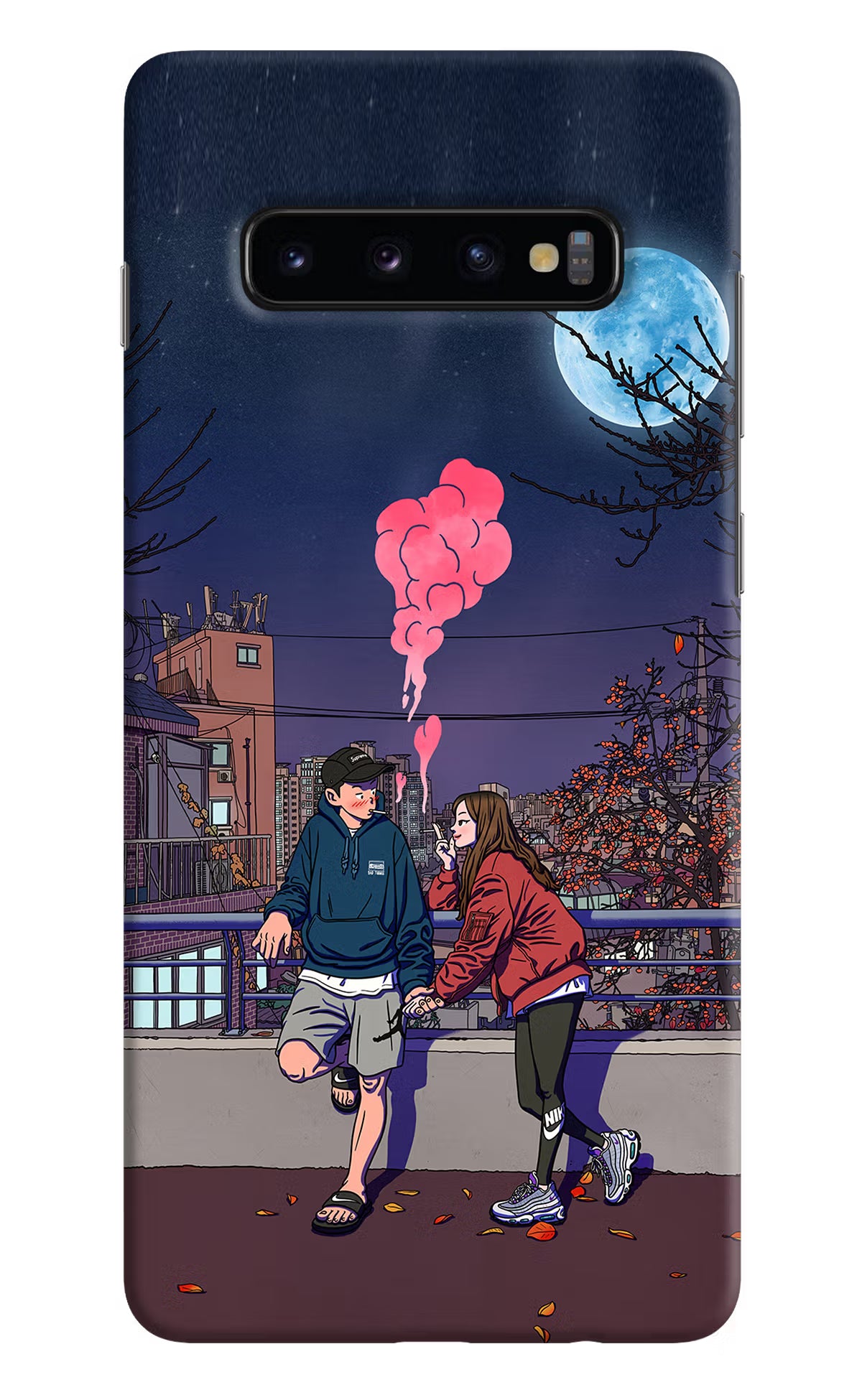 Chilling Couple Samsung S10 Plus Hard Case Back Cover by Casekaro
