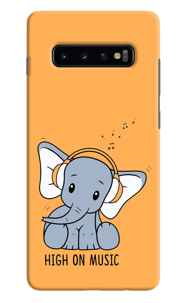 High On Music Samsung S10 Plus Hard Case Back Cover by Casekaro