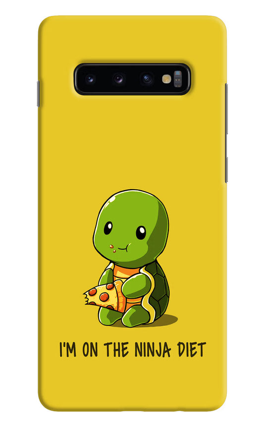 I'm on Ninja Diet Samsung S10 Plus Hard Case Back Cover by Casekaro
