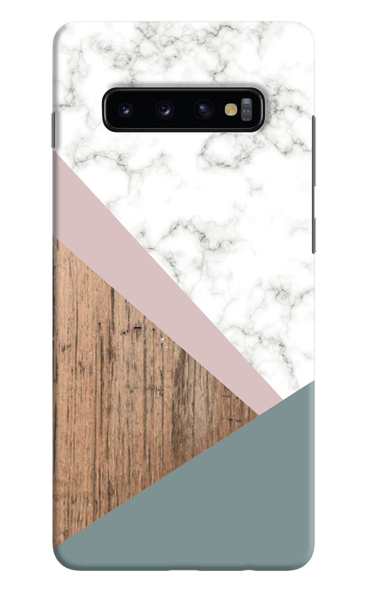 Marble wood Abstract Samsung S10 Plus Hard Case Back Cover by Casekaro