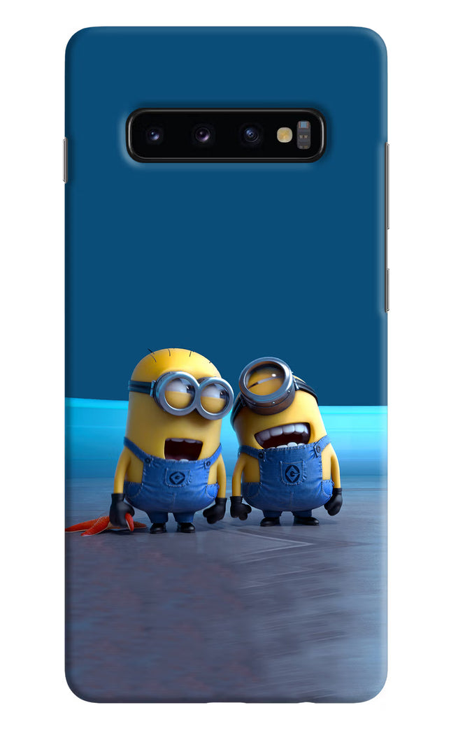 Minion Laughing Samsung S10 Plus Hard Case Back Cover by Casekaro